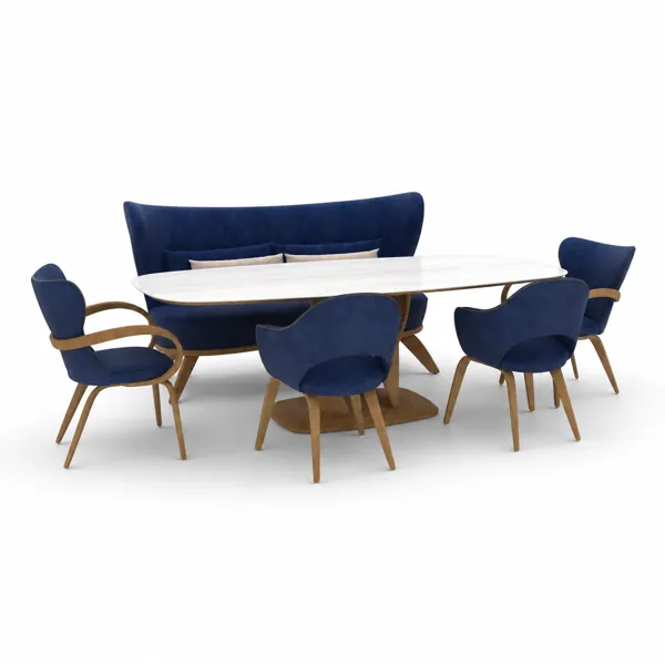 Wingback Dining Booth Set