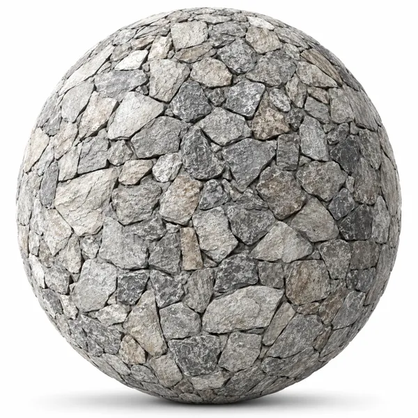 Gray Beige Fieldstone Texture – Irregular Mosaic