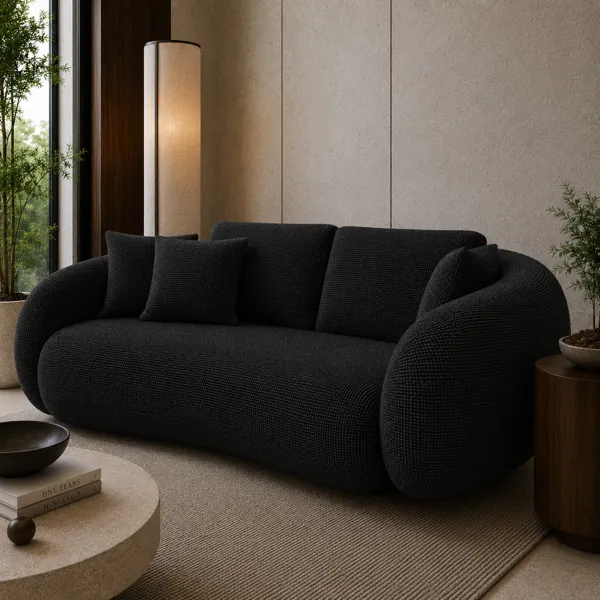 Black Woven Fabric Texture back