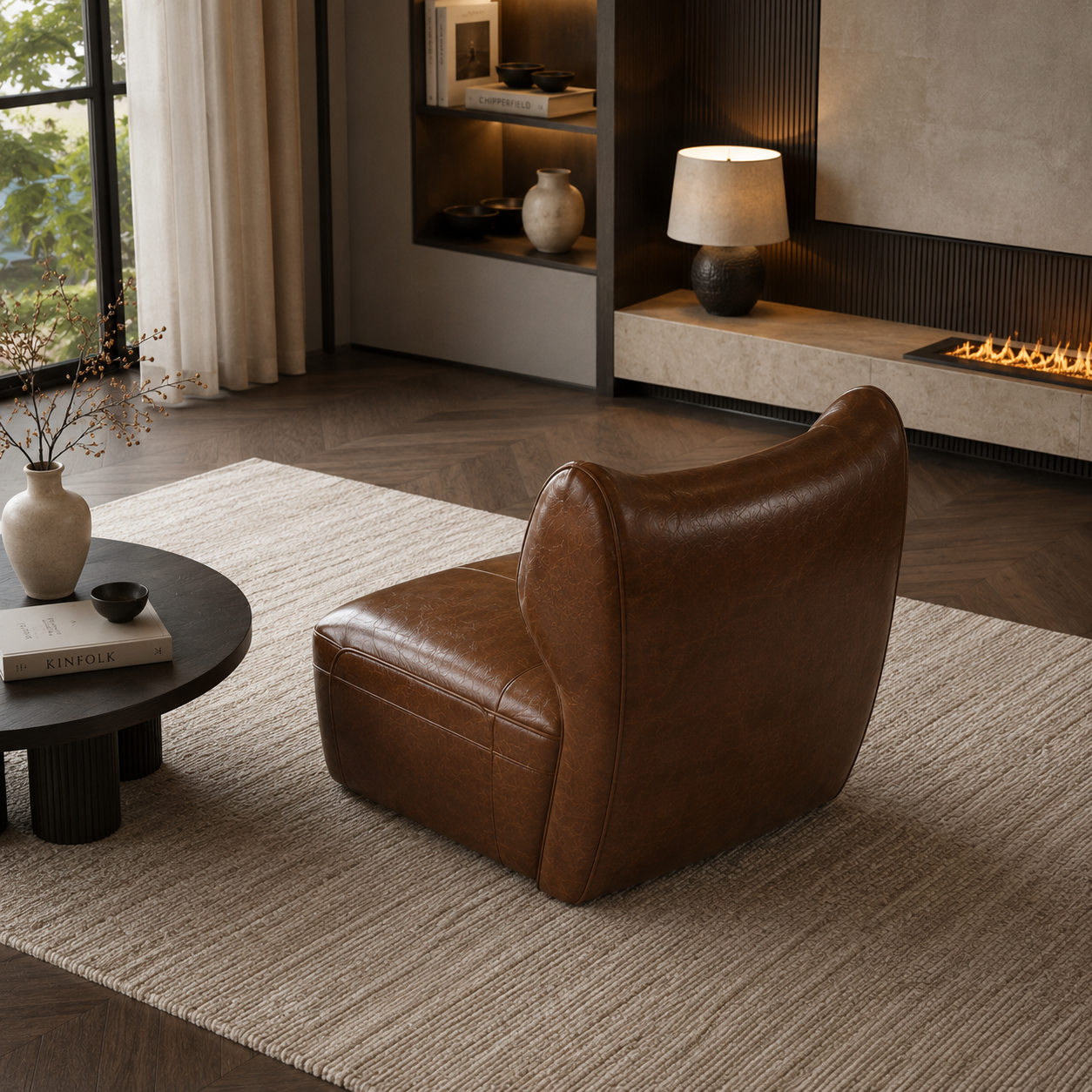 Modern Leather Lounge Chair 4