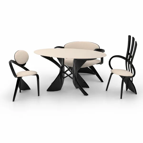 Sculptural Dining Set