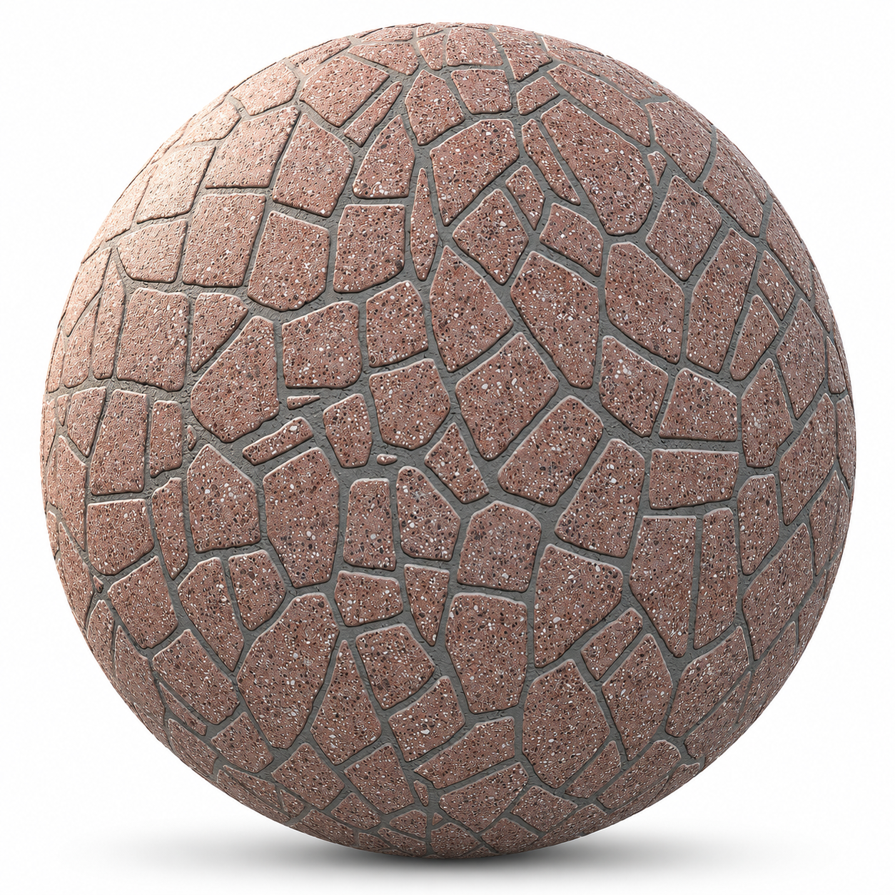 Rose Aggregate Stone Mosaic