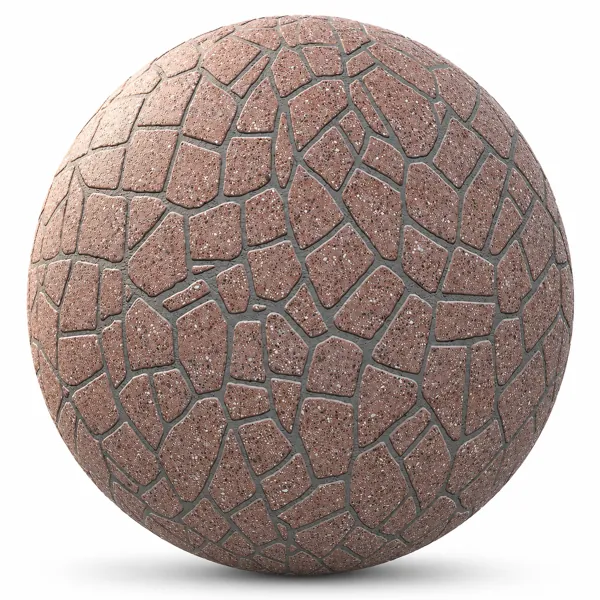 Rose Aggregate Stone Mosaic