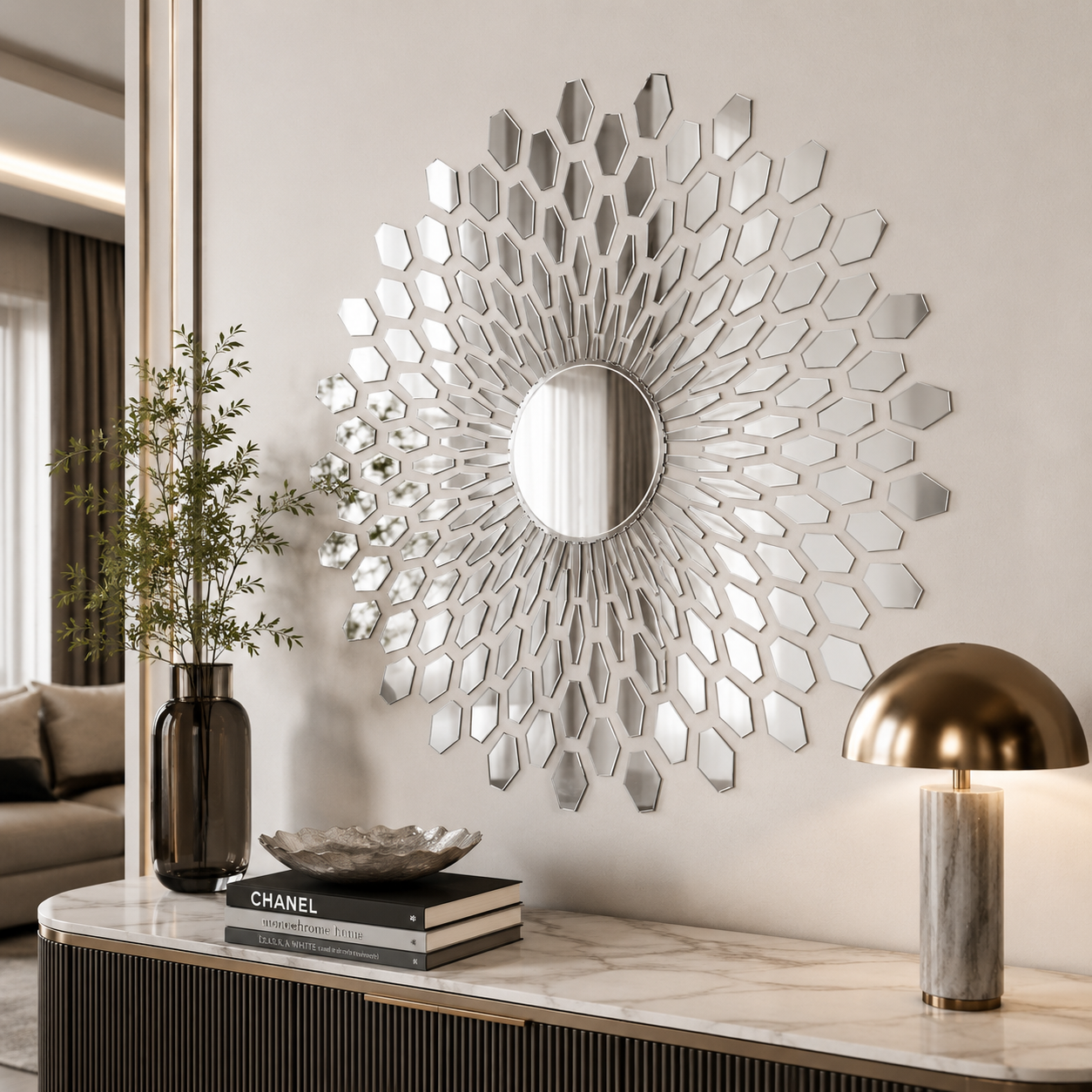 Geometric Sunburst Mirror 2