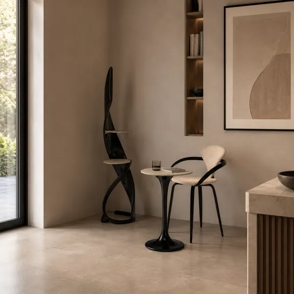 Modern Cafe Table Chair Set back