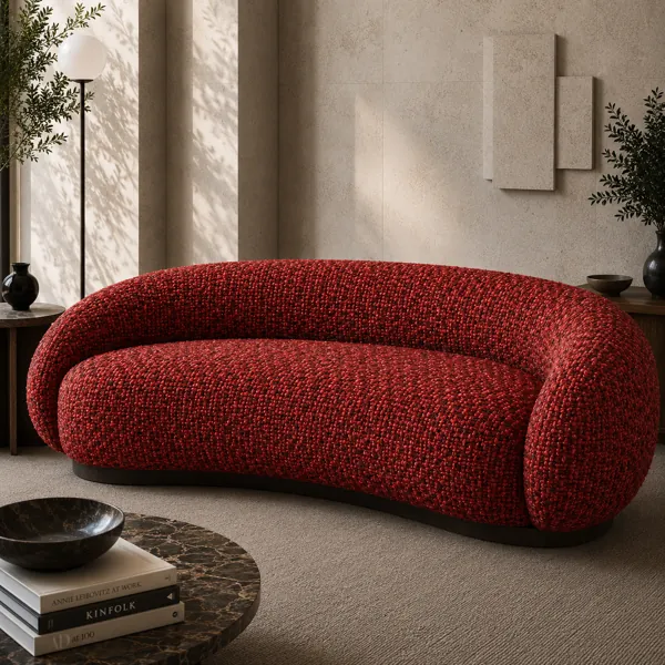 Red Woven Fabric Texture back