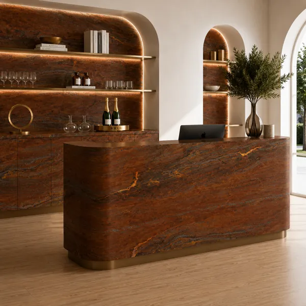 Rust Brown Marble Texture back