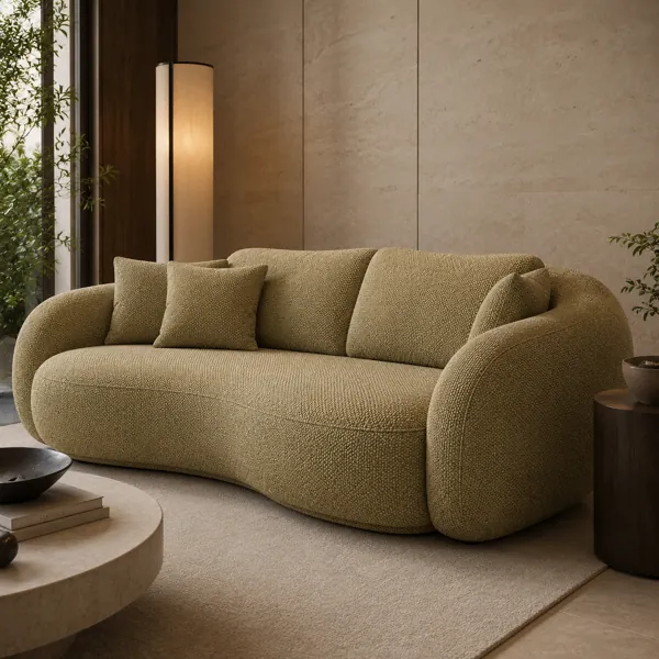 Olive Woven Fabric Texture back