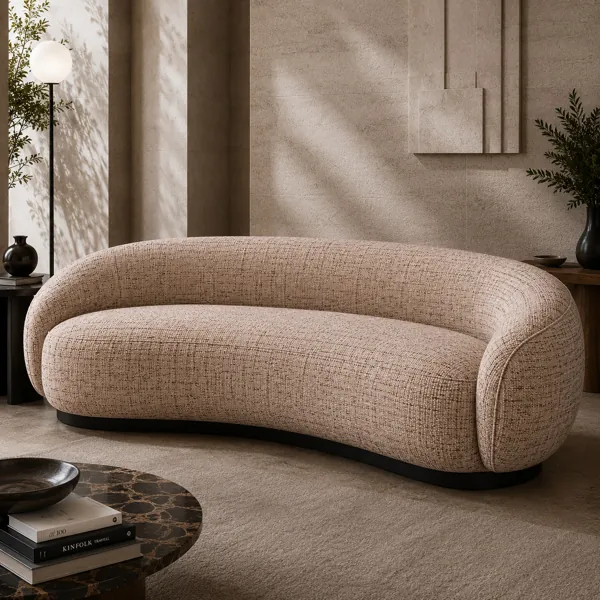 Beige Woven Fabric Texture back