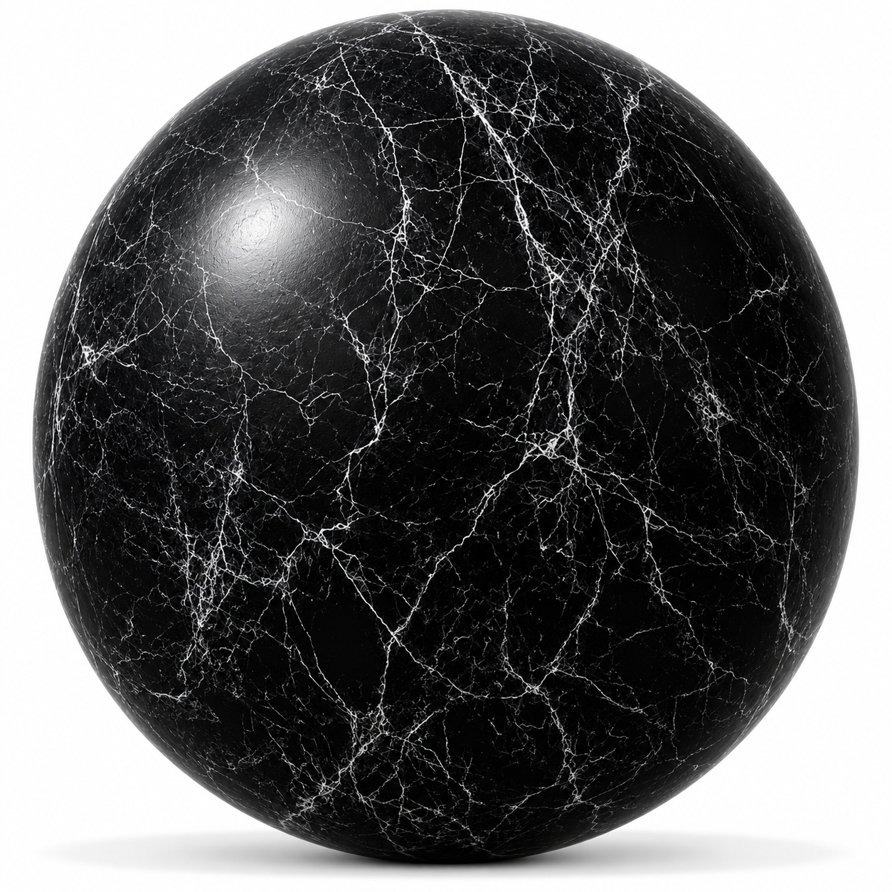 Black Marble – Dense White Spiderweb Veins
