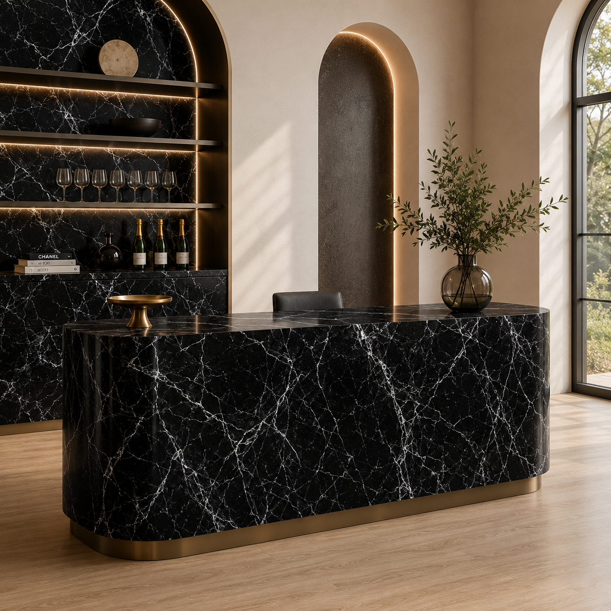 Black Marble – Dense White Spiderweb Veins 2