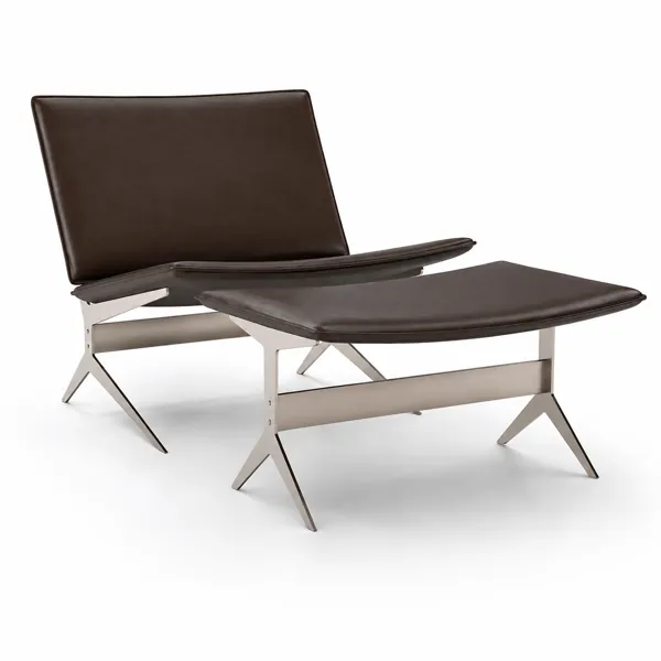 Modern Lounge Chair With Ottoman