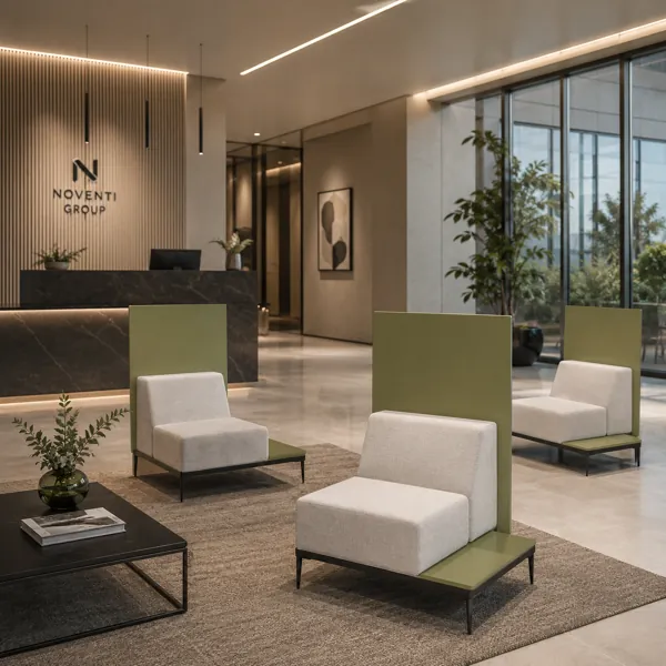 Modern Privacy Lounge Chair back