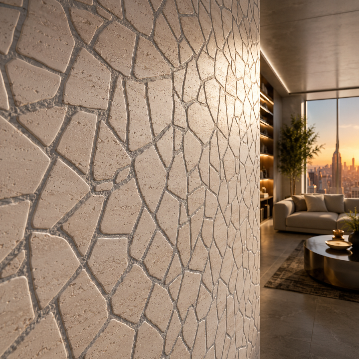 Ivory Mosaic Stone Texture 2