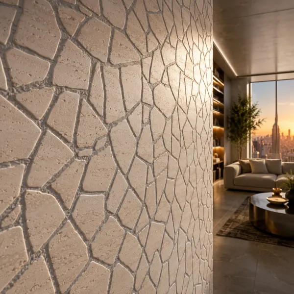 Ivory Mosaic Stone Texture back