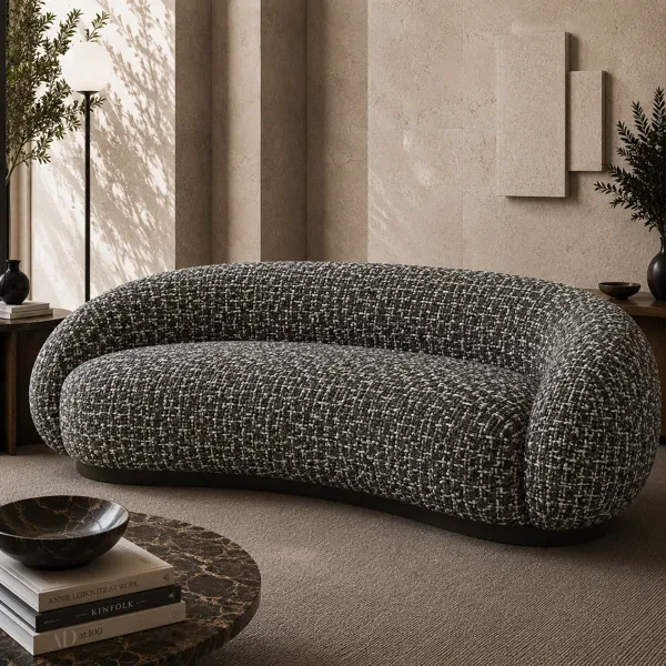 Charcoal Gray Woven Fabric Texture back