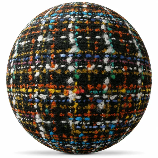 Multicolor Woven Fabric Texture – Dark Base Bright Yarns