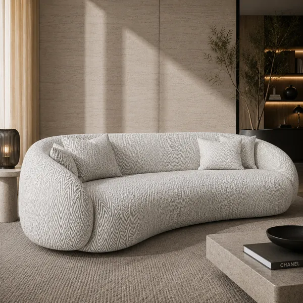 Light Beige Herringbone Fabric Texture back