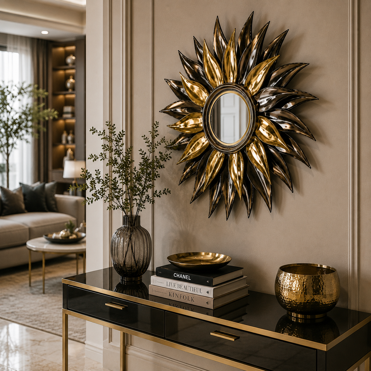 Dual Tone Sunburst Mirror 3