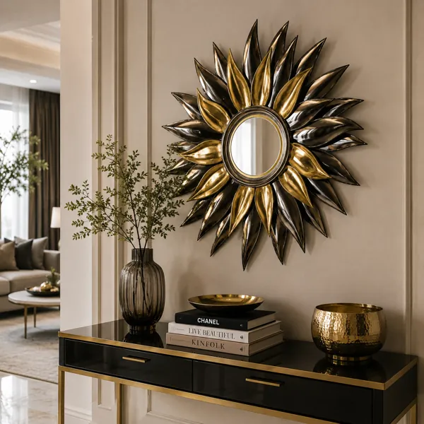 Dual Tone Sunburst Mirror back