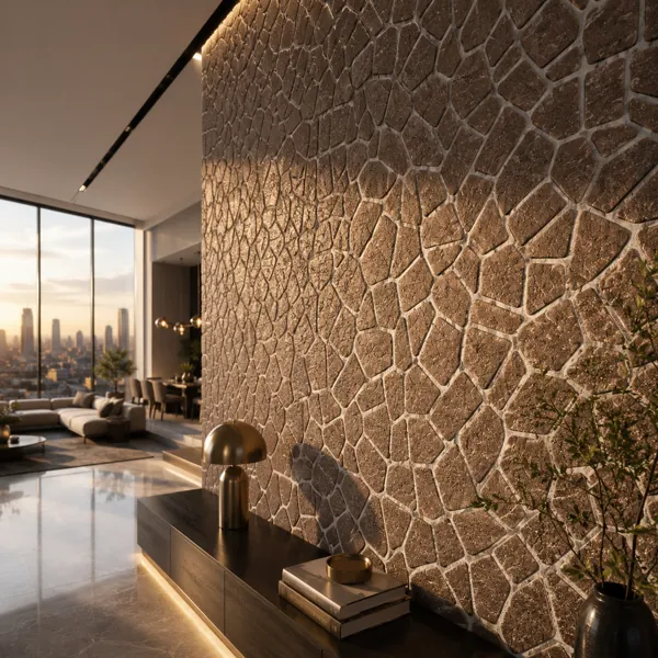 Brown Mosaic Stone Texture back