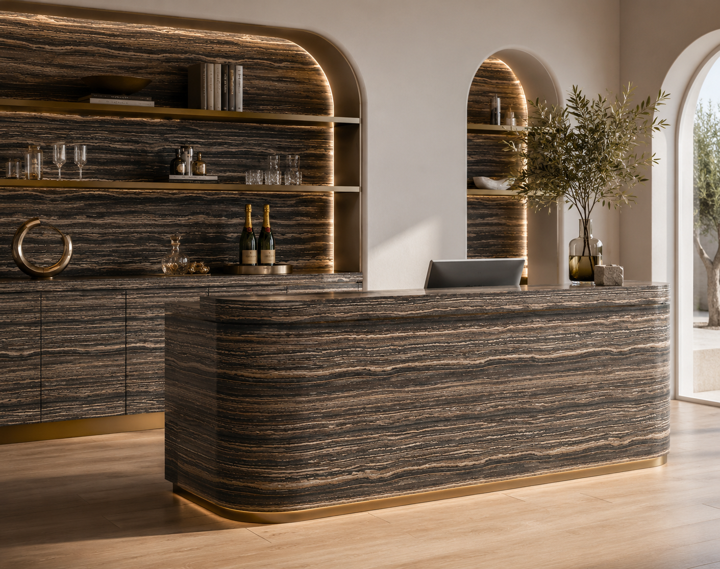 Dark Striped Marble Texture 2