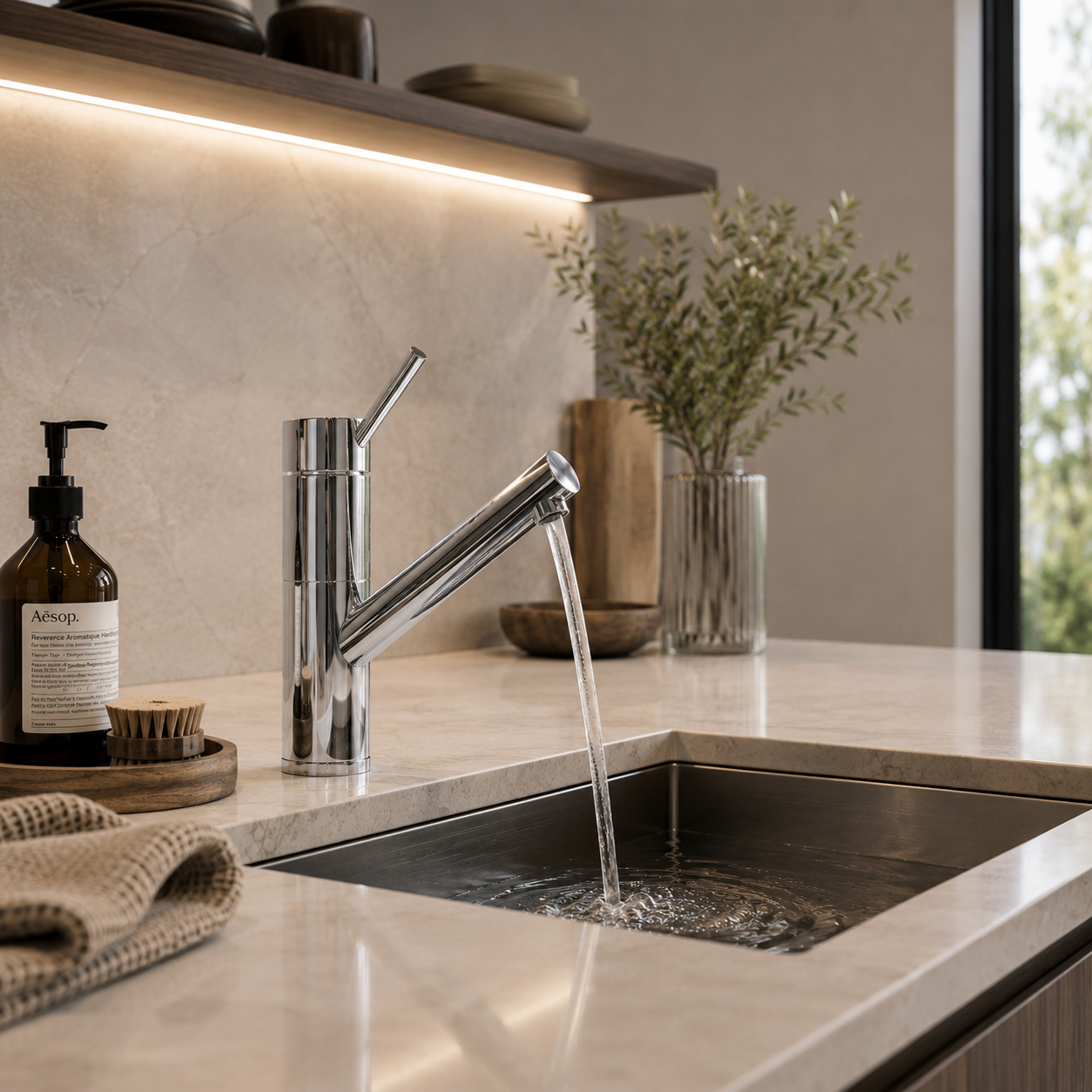 Modern Chrome Kitchen Faucet 3