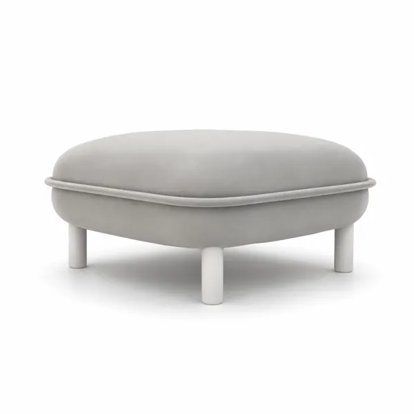 Modern Gray Ottoman