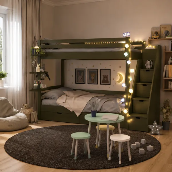 Kids Loft Bed Play Set back