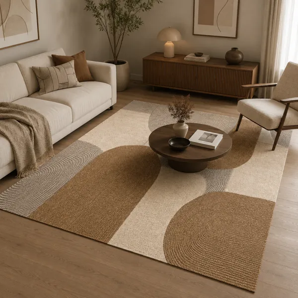 Abstract Textured Rug 3D back