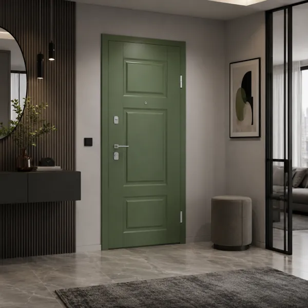 Panel Patterned Exterior Door back