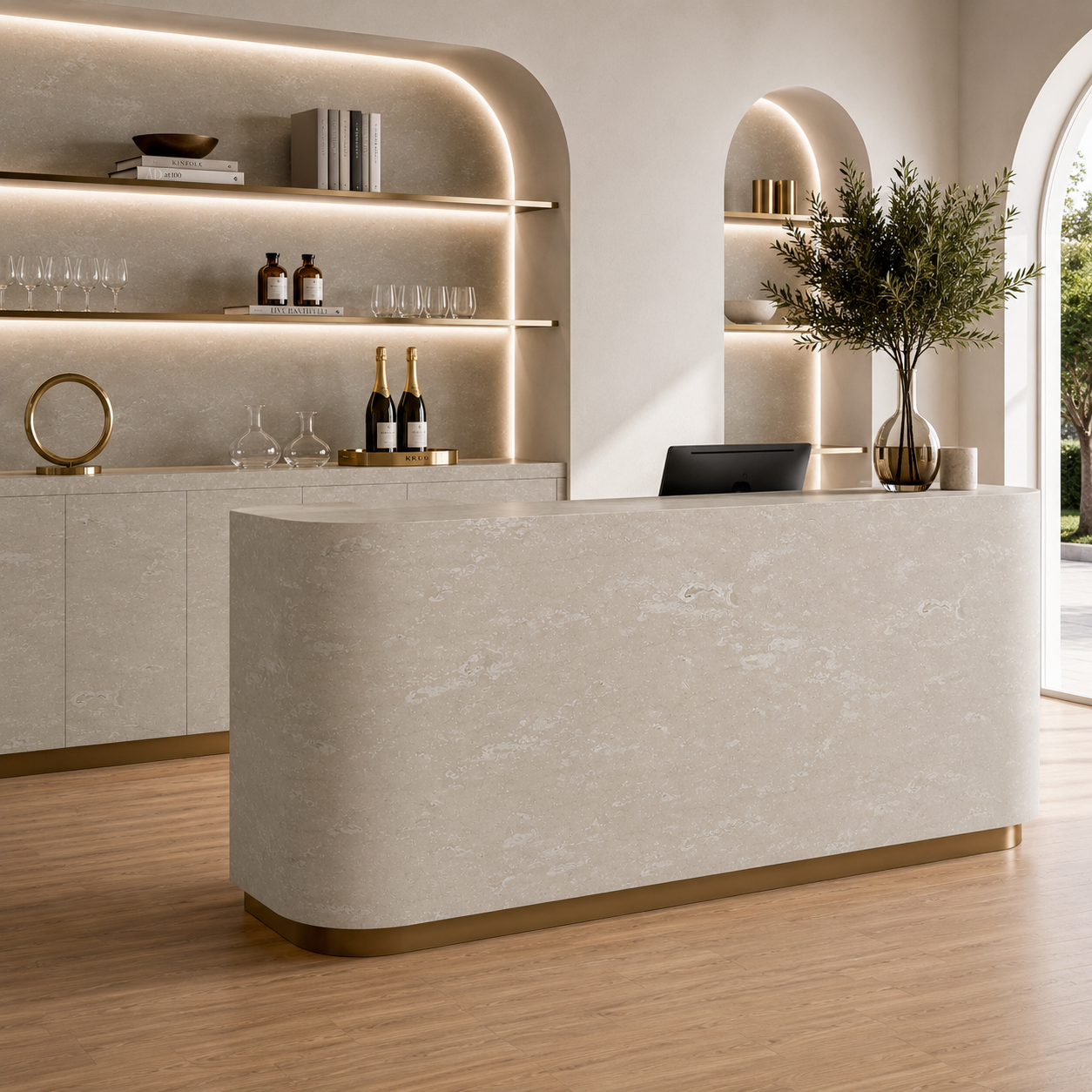 Light Beige Travertine Marble Texture 2