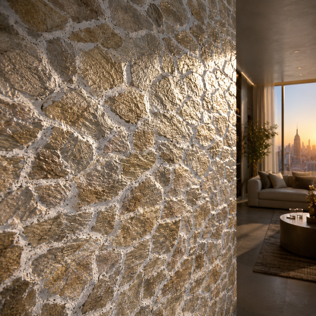 Beige Mosaic Stone Texture 2
