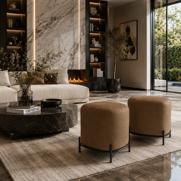 Modern Cylindrical Ottoman back
