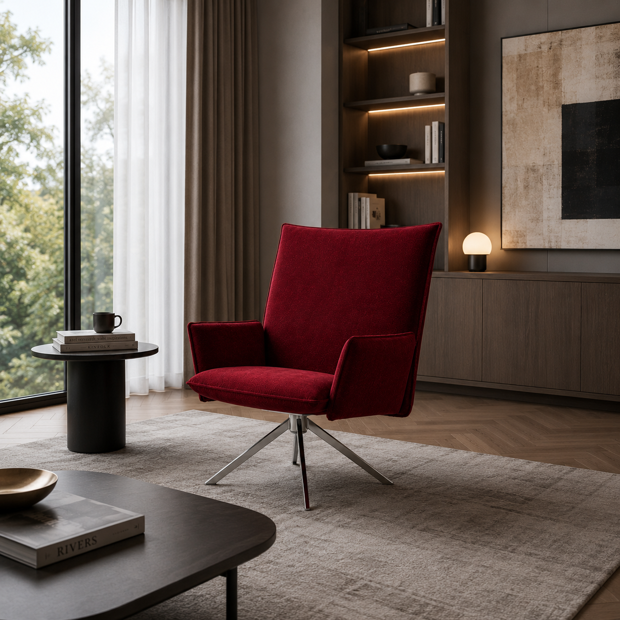 Modern Swivel Lounge Chair 4