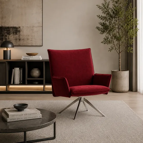 Modern Swivel Lounge Chair back