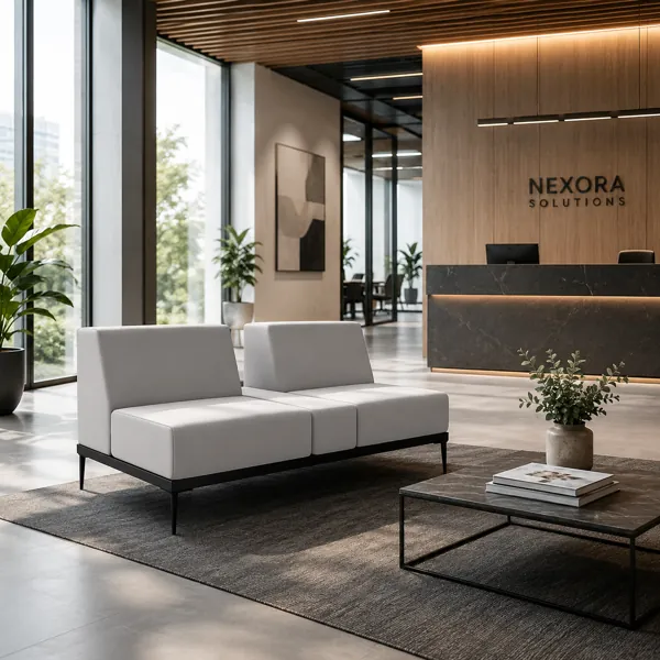 Modern Gray Modular Sofa back