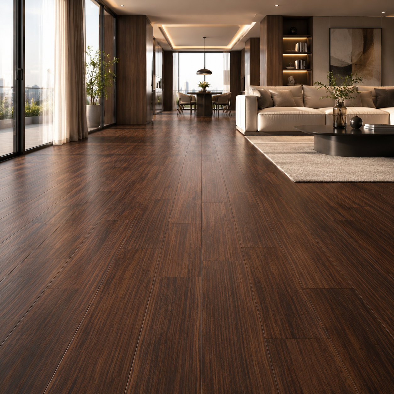 Dark Walnut Parquet Texture 2