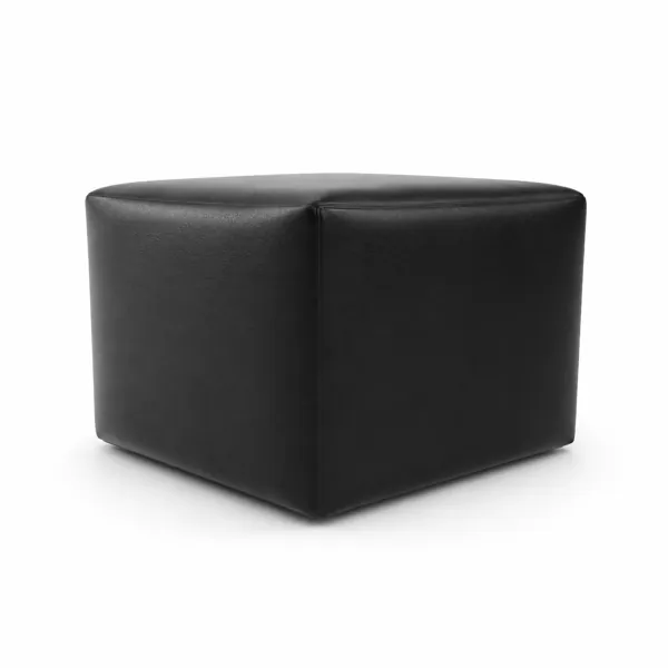 Modern Black Square Pouf