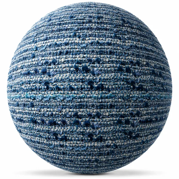 Blue Bouclé Fabric Texture