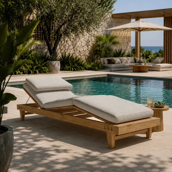 Modern Outdoor Chaise Lounge back