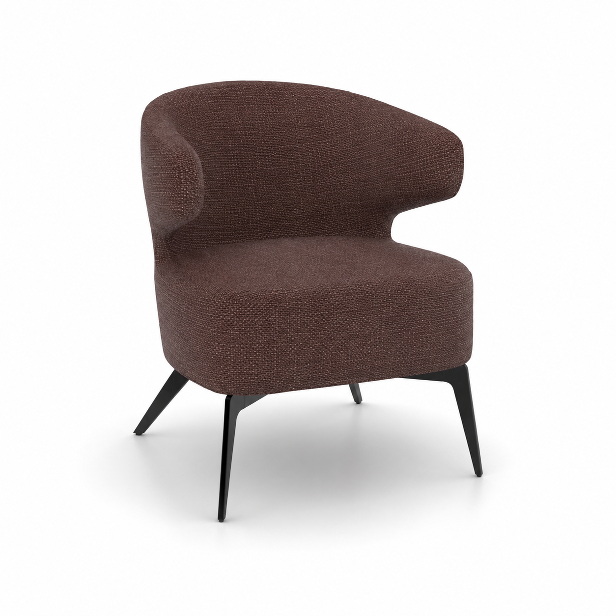 Sculpted Curved Lounge Armchair