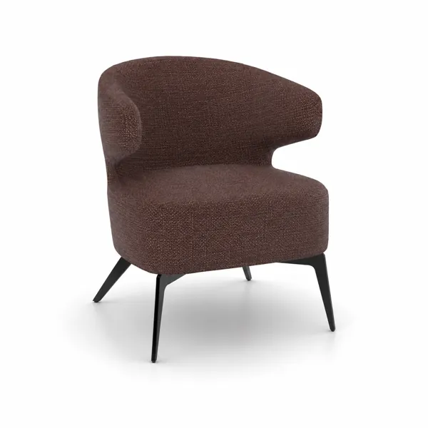 Sculpted Curved Lounge Armchair