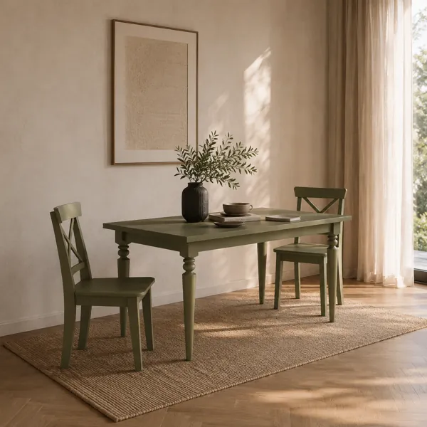 Classic Wood Dining Set back