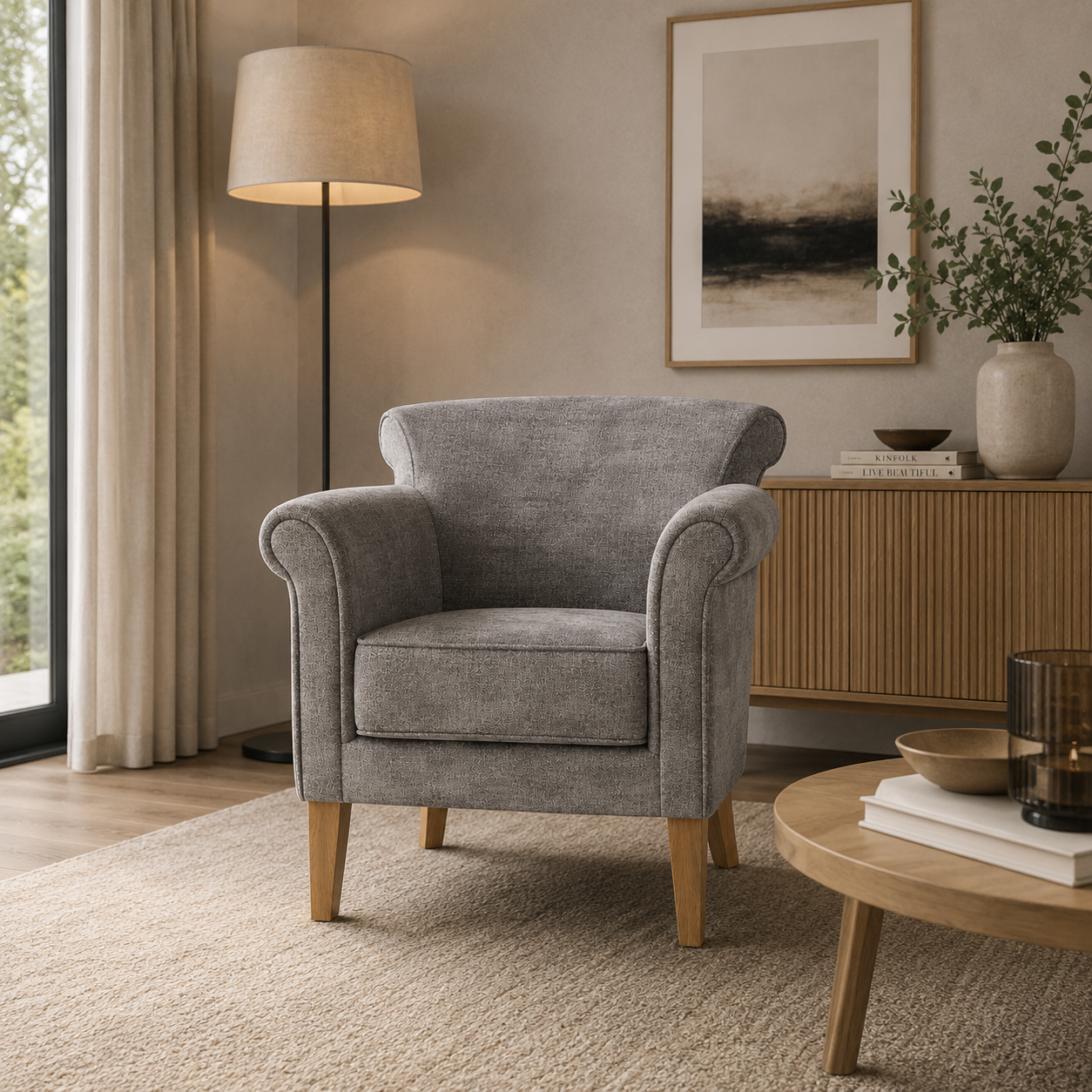 Classic Upholstered Armchair 2