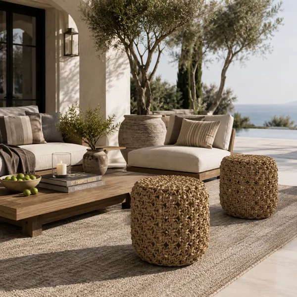 Woven Sculptural Stool back