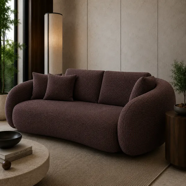 Dark Brown Fabric Texture back