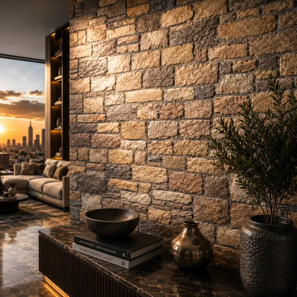 Rustic Mixed Stone Texture back