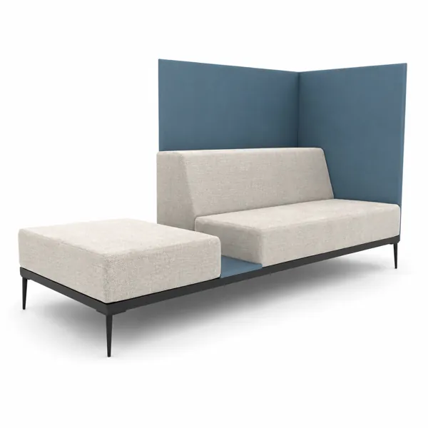 Modern Privacy Sofa with Ottoman