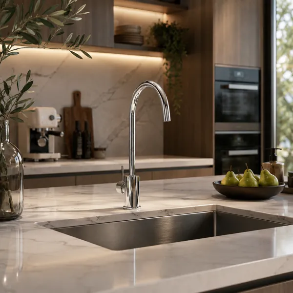 Round Gooseneck Faucet back